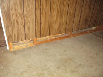 BEFORE Josh & the home inspector both noticed that the basement floors were attached directly to the concrete slab, instead of being floated.