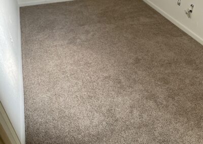 New carpet installed in flood damaged basement