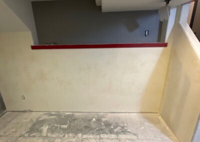 Drywall patching after bar removal in basement remodel