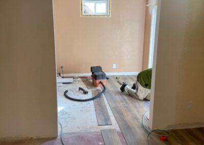 Installation of plank flooring in basement